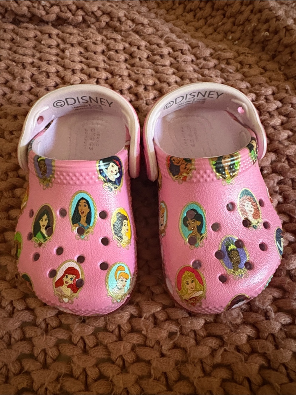 Disney Pink Toddler Princess Crocs size 4